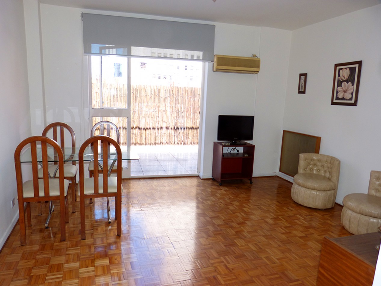 Alquiler Departamento 2 Ambientes Amoblado en Retiro, CABA - Balcon Terraza al Frente - Cerca Puerto Madero