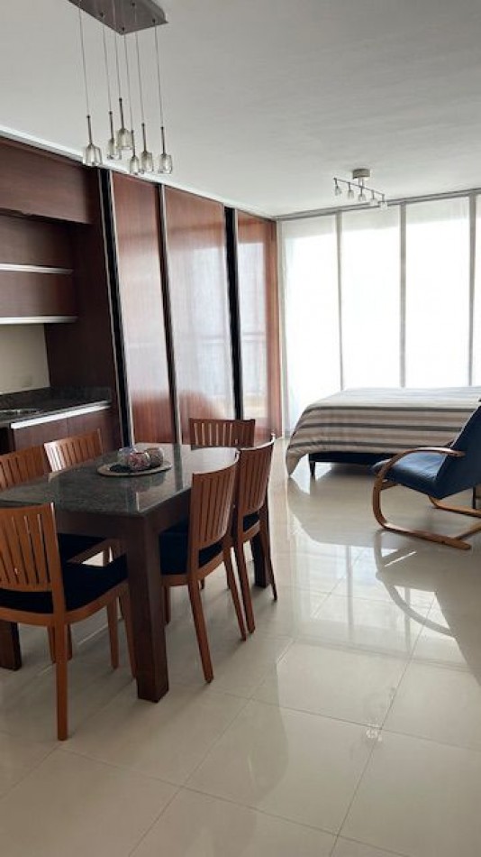 Monoambiente en alquiler amoblado con balcon vista panoramica amenities y excelente ubicacion