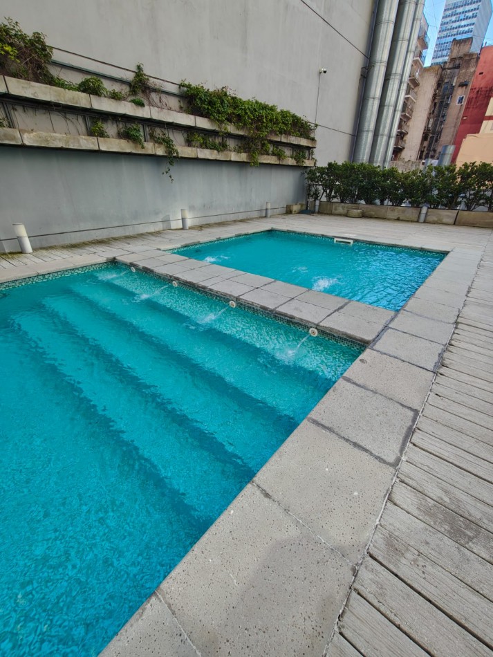 Monoambiente en alquiler Torre Bellini Retiro amoblado con balcon vista abierta y amenities