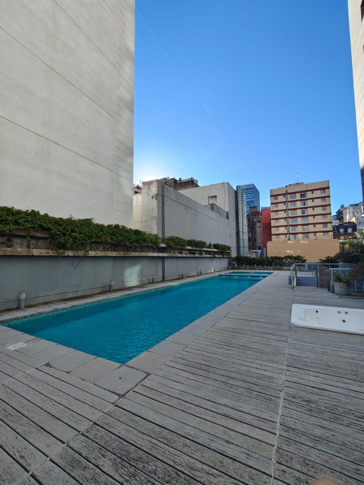Monoambiente en alquiler Torre Bellini Retiro amoblado con balcon vista abierta y amenities