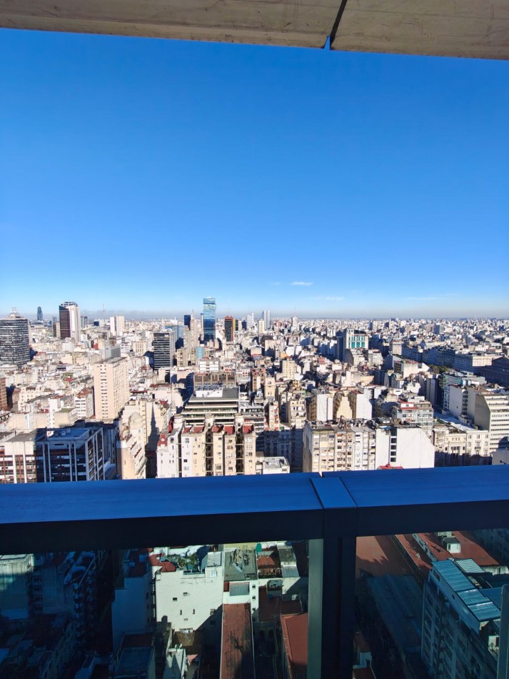 Monoambiente en alquiler Torre Bellini Retiro amoblado con balcon vista abierta y amenities