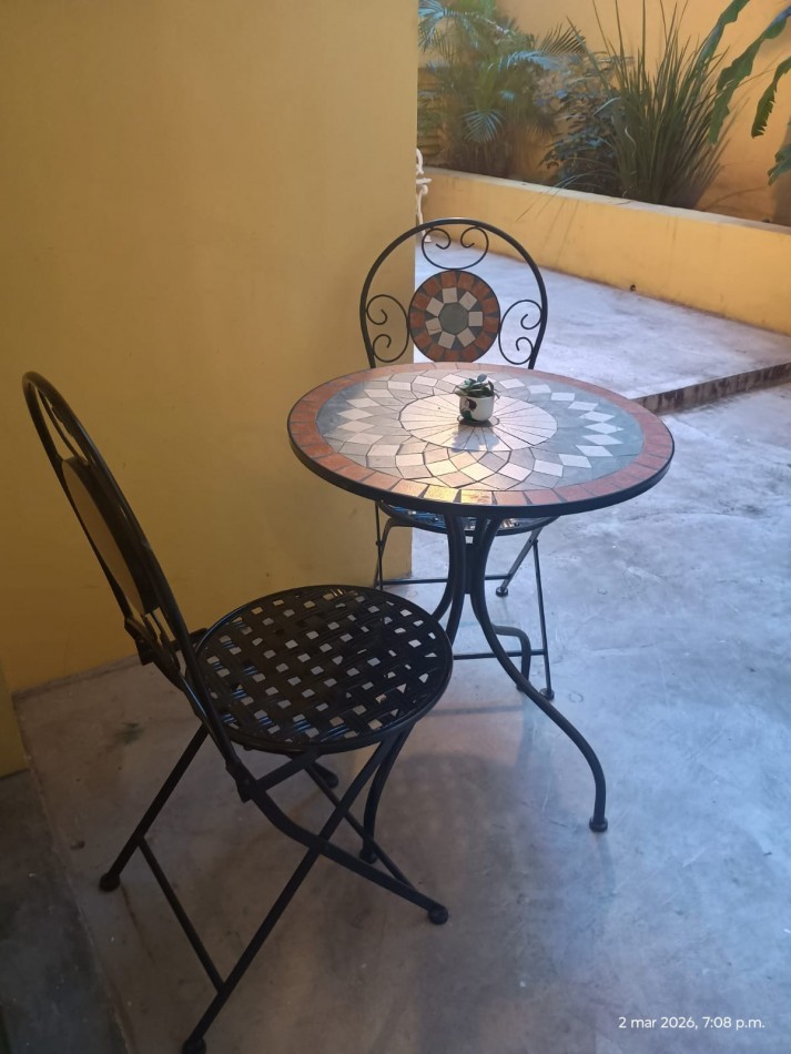 PB 2 Ambientes Amoblado en Alquiler con Patio de 22 m² Apto Mascotas Santa Fe y Riobamba