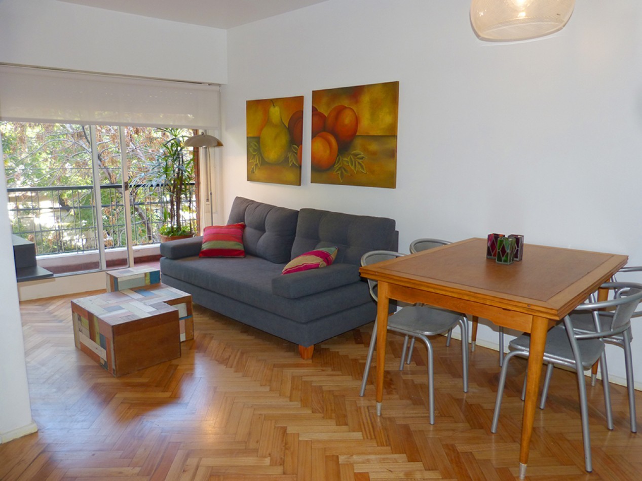 2 Ambientes Amoblado en Alquiler Palermo Soho con Balcon Muy Luminoso y Listo para Mudarse