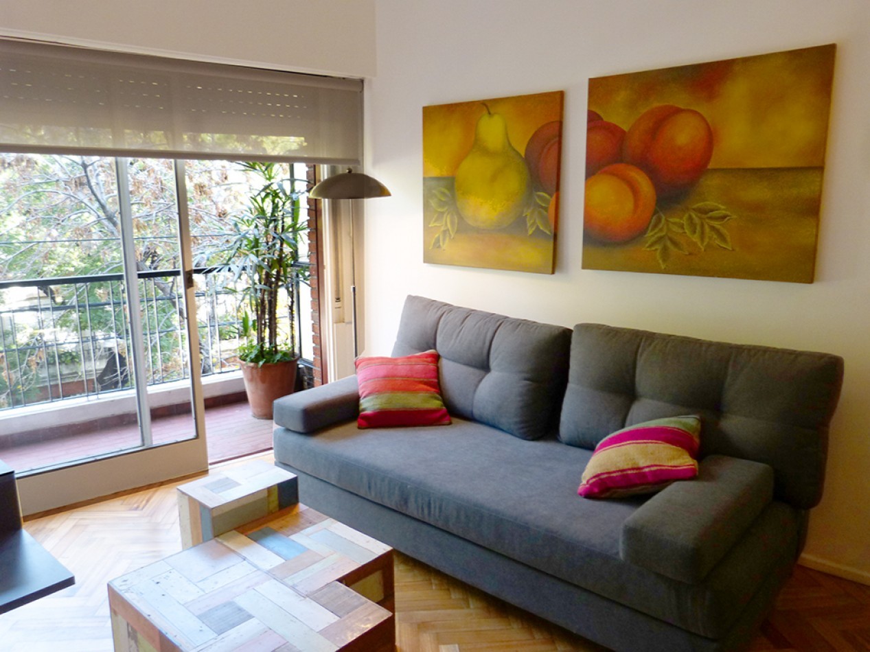 2 Ambientes Amoblado en Alquiler Palermo Soho con Balcon Muy Luminoso y Listo para Mudarse