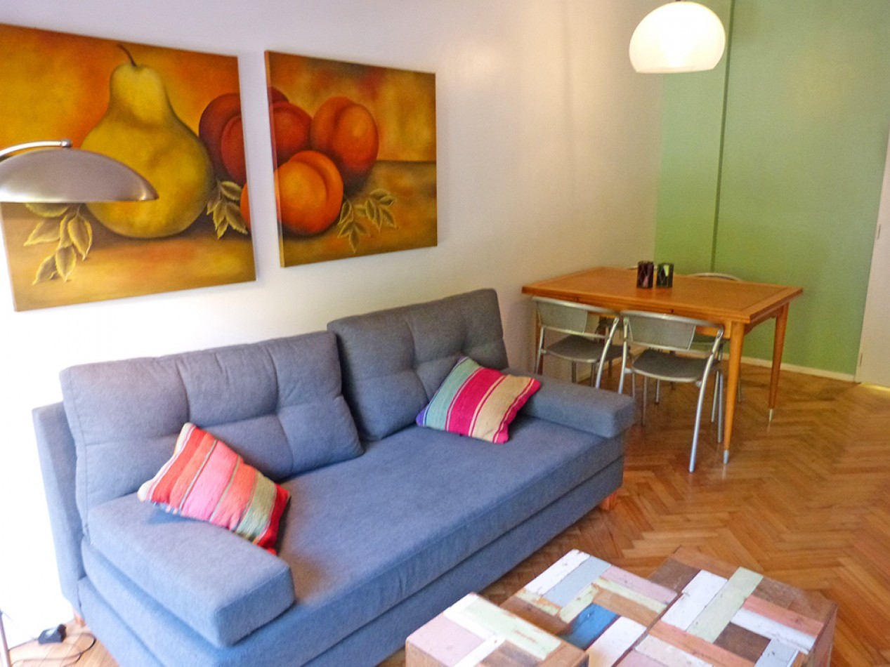 2 Ambientes Amoblado en Alquiler Palermo Soho con Balcon Muy Luminoso y Listo para Mudarse