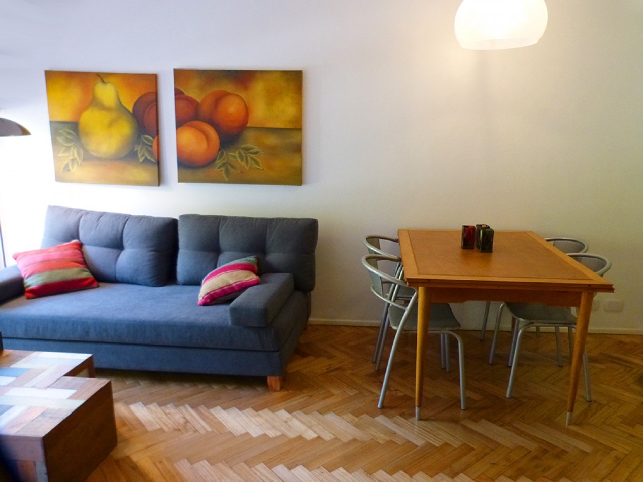 2 Ambientes Amoblado en Alquiler Palermo Soho con Balcon Muy Luminoso y Listo para Mudarse