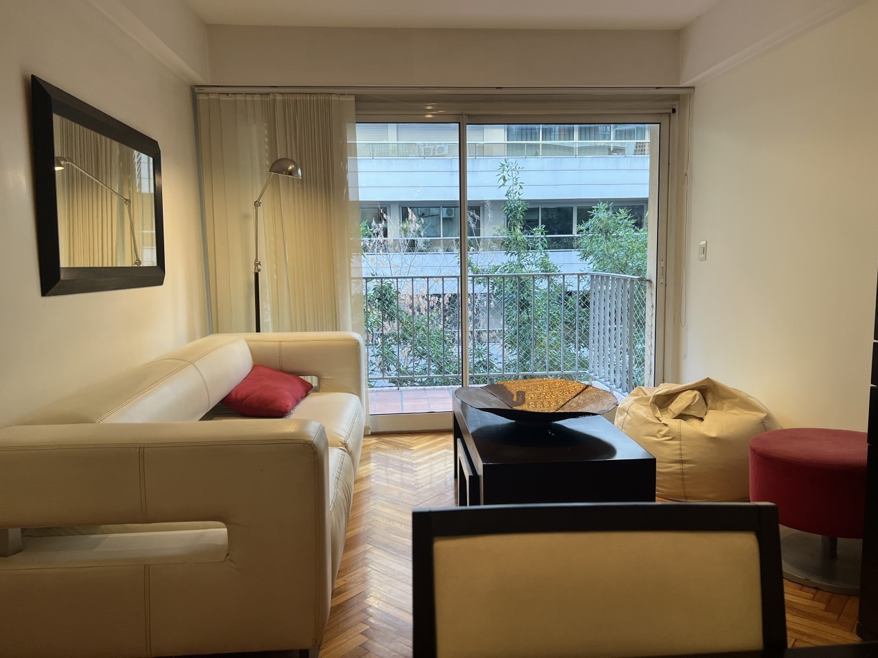 Las Cañitas | 3 amb. amoblado y equipado | Balcon | AC | Calefaccion central
