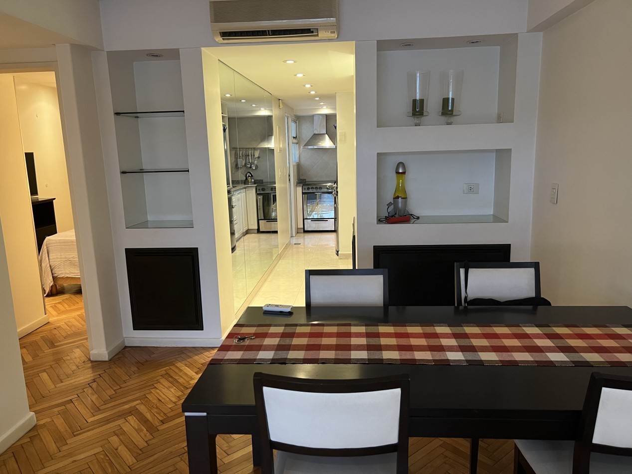 Las Cañitas | 3 amb. amoblado y equipado | Balcon | AC | Calefaccion central