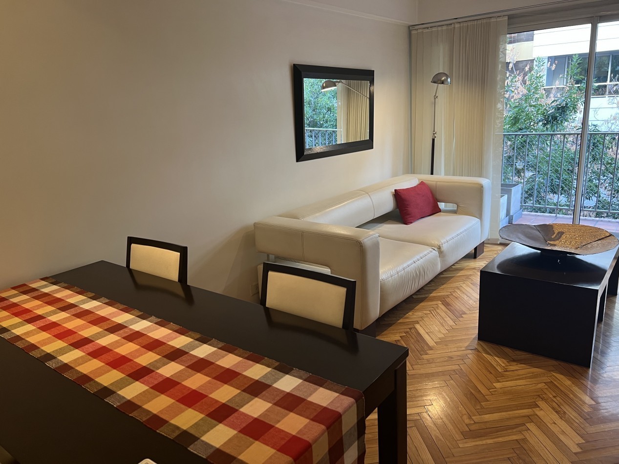 Las Cañitas | 3 amb. amoblado y equipado | Balcon | AC | Calefaccion central
