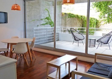 Amenabar - Precioso dos ambientes  con amplio balcon terraza vista verde - 